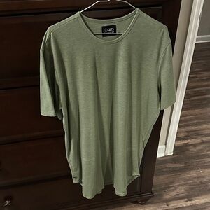 Cuts Clothing elongated Men's Green T-Shirt
